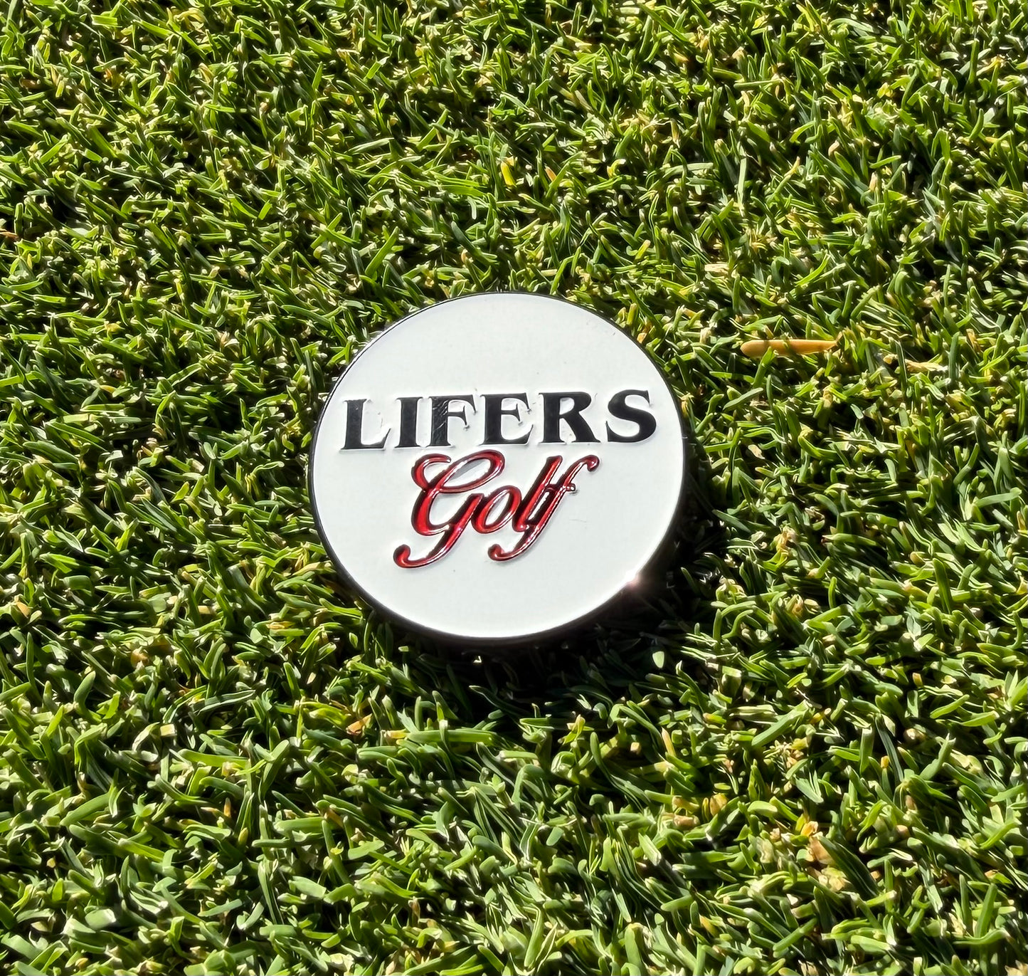White Lifers Golf Ball Marker