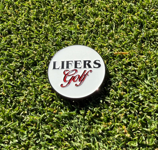 White Lifers Golf Ball Marker